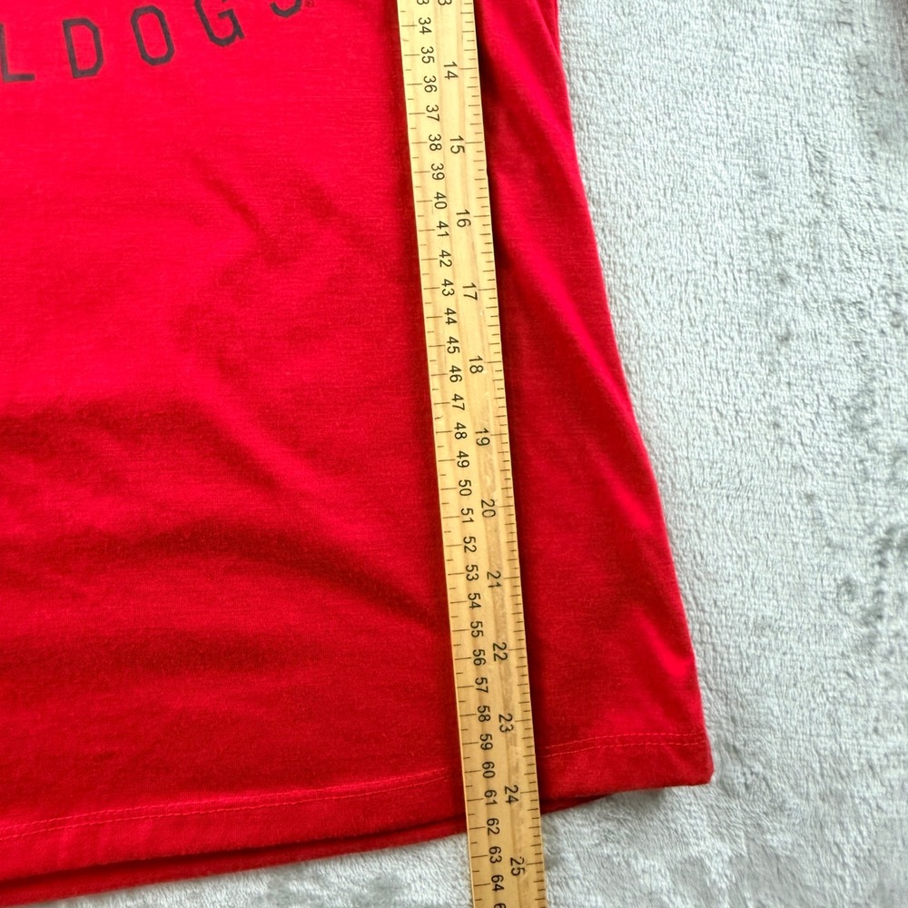 Colosseum Georgia Bulldogs Women's Small Long Sleeve V-Neck Shirt Red Black - Picture 6 of 7